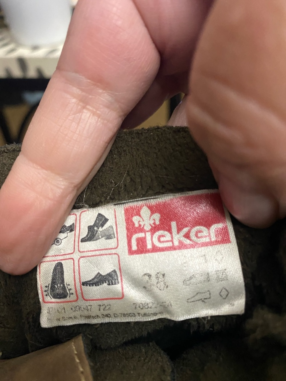 Rieker Newsprint Brown and Tan Lace-Up Ankle Boots - Picture 4 of 4